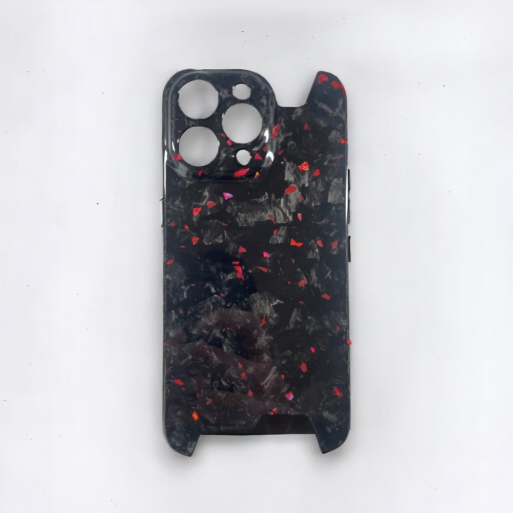 Skeletal Red Forged Carbon iPhone Case