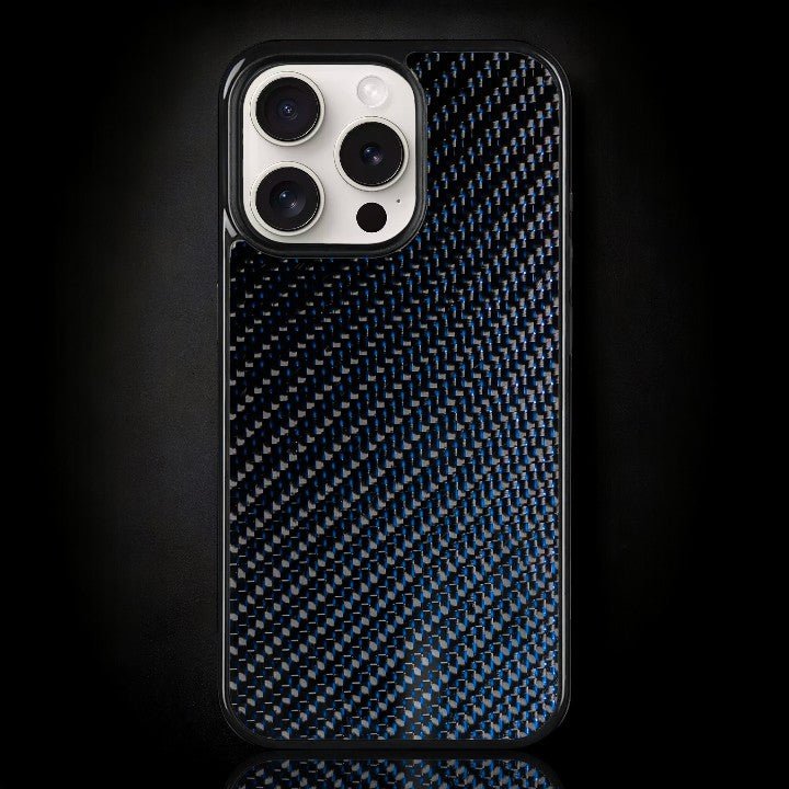 Blue Classic Carbon Fiber iPhone Case