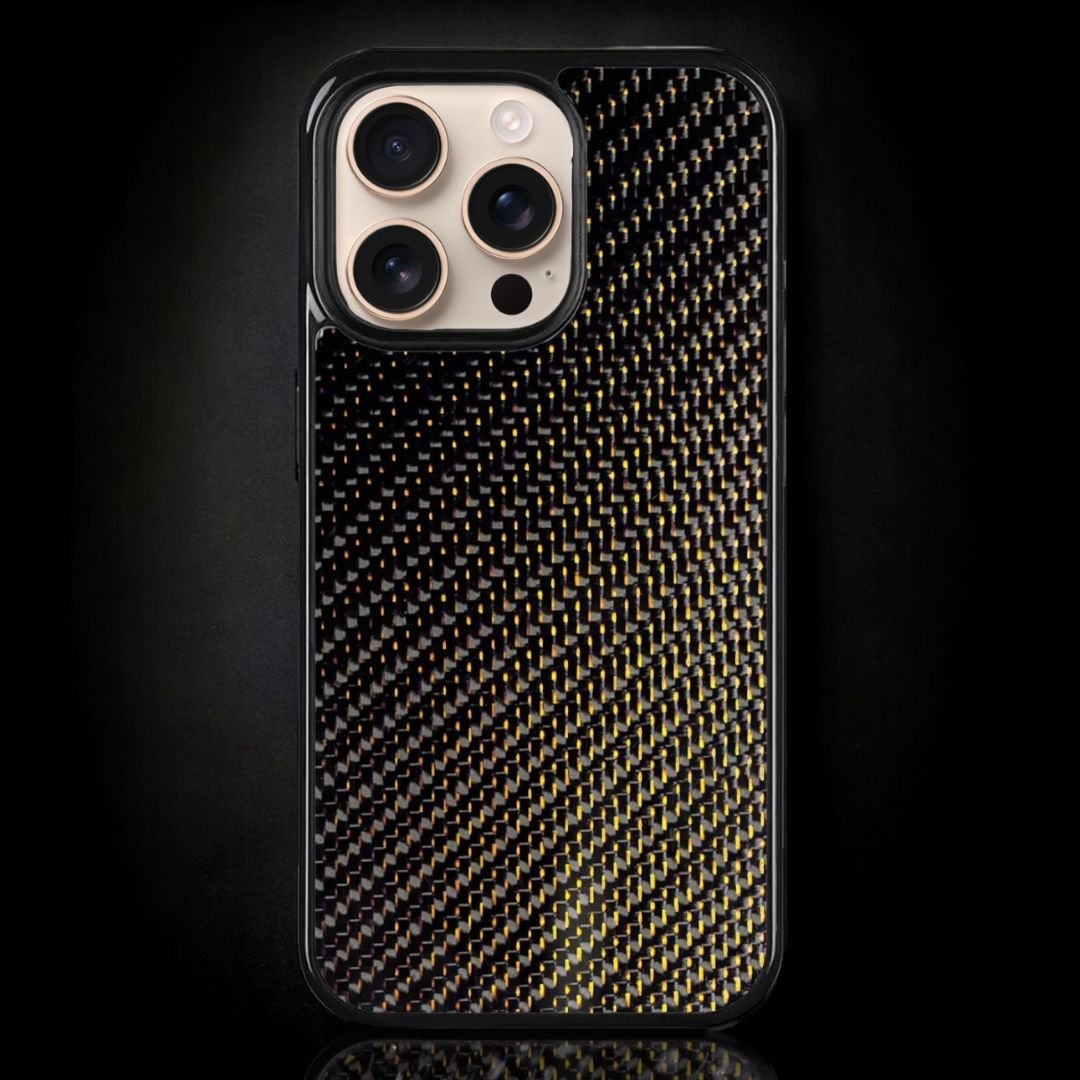 Gold Classic Carbon Fiber iPhone Case