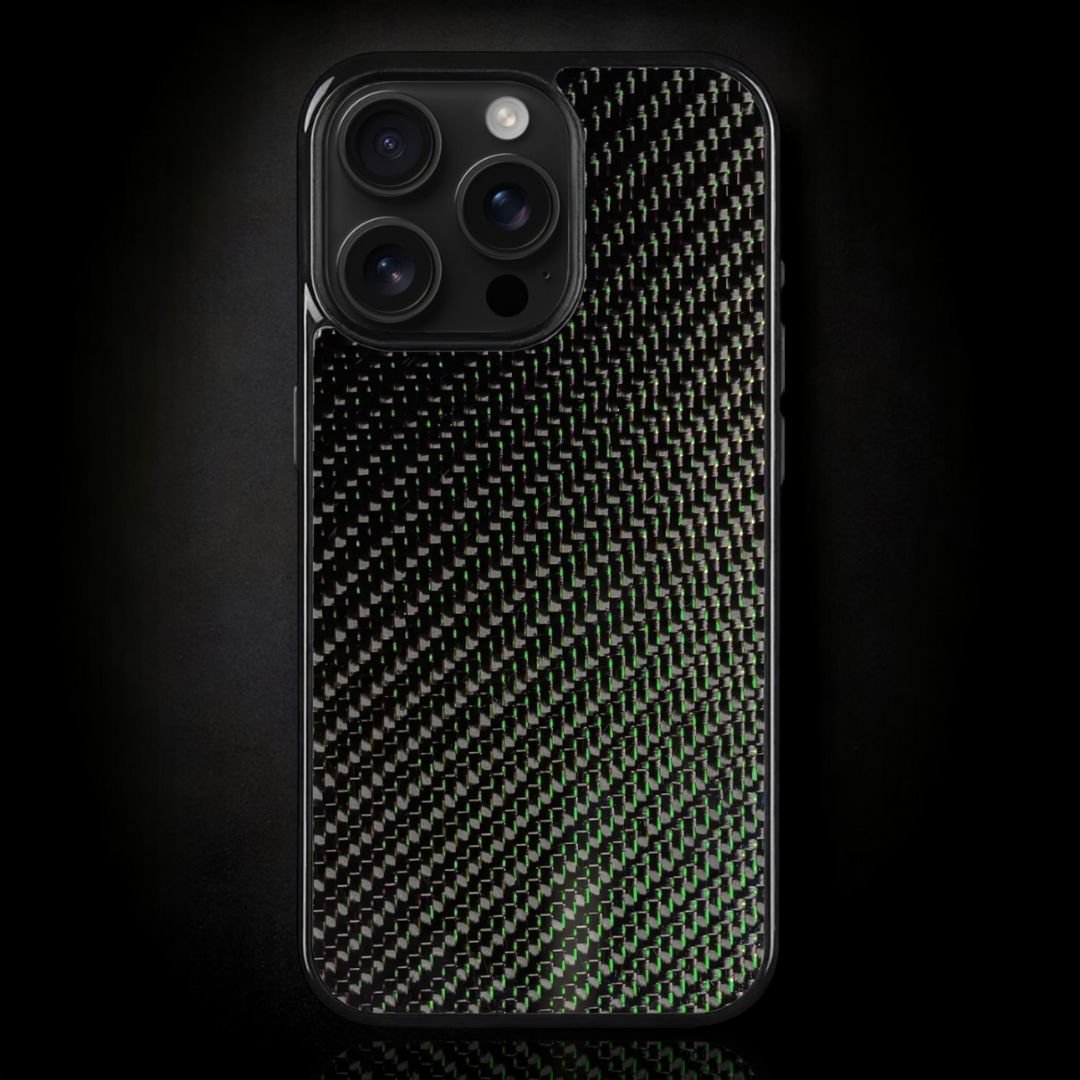 Green Classic Carbon Fiber iPhone Case