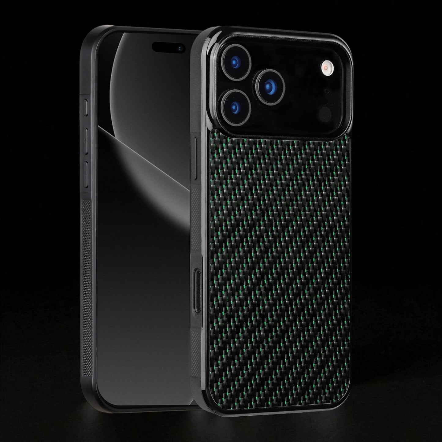 Green Classic Carbon Fiber iPhone Case