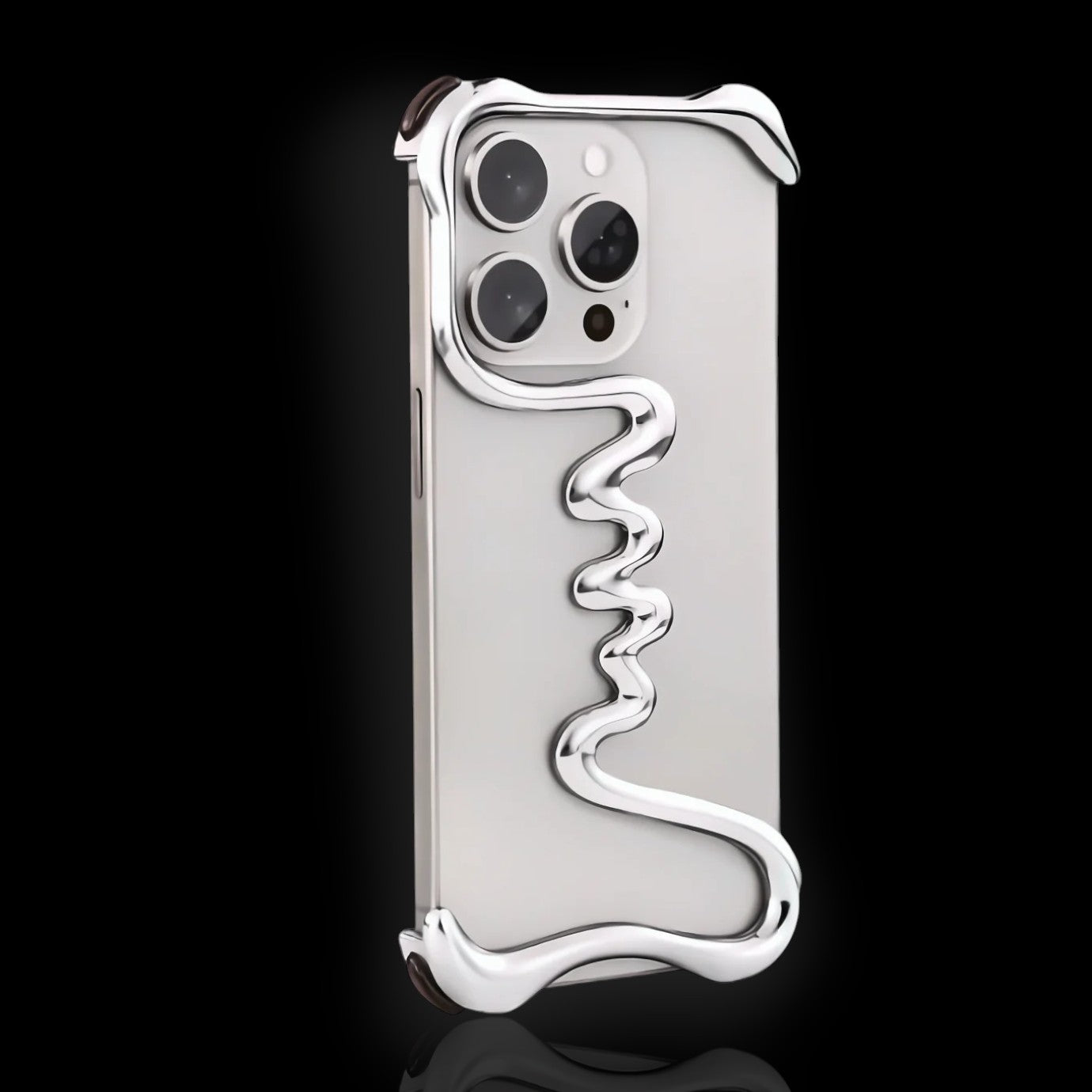 Serpent Exoskeletal iPhone Case - Siver