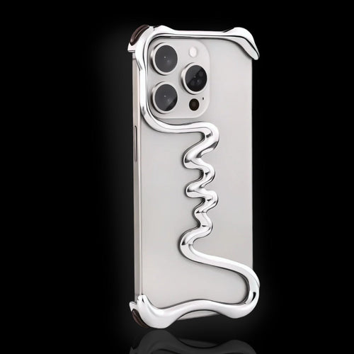 Serpent Exoskeletal iPhone Case - Siver