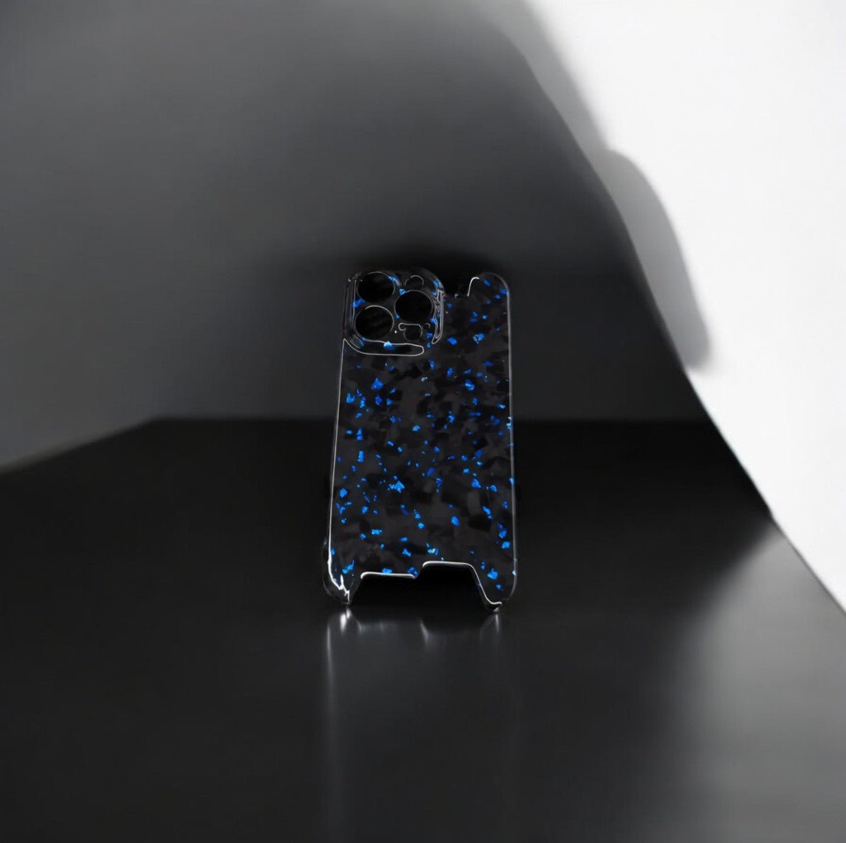 Skeletal Blue Forged Carbon iPhone Case