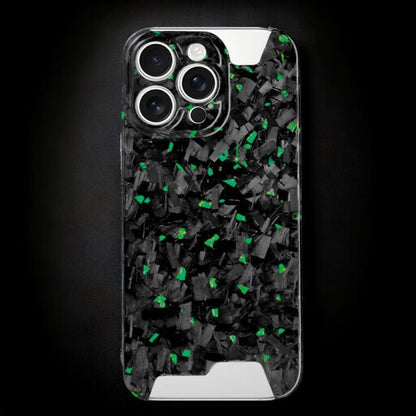 Skeletal Green Forged Carbon iPhone Case