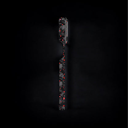 Skeletal Red Forged Carbon iPhone Case