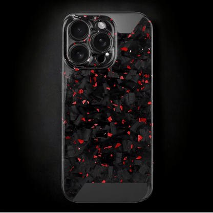 Skeletal Red Forged Carbon iPhone Case