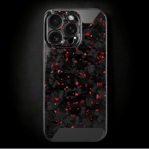 Skeletal Red Forged Carbon iPhone Case