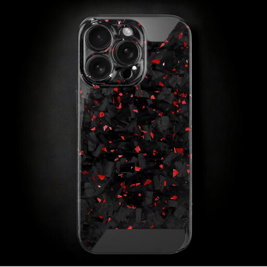 Skeletal Red Forged Carbon iPhone Case