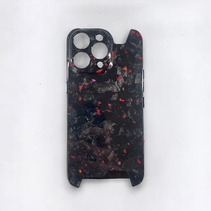 Skeletal Red Forged Carbon iPhone Case